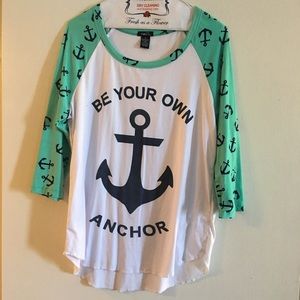 Anchor Mid-Sleeve Top